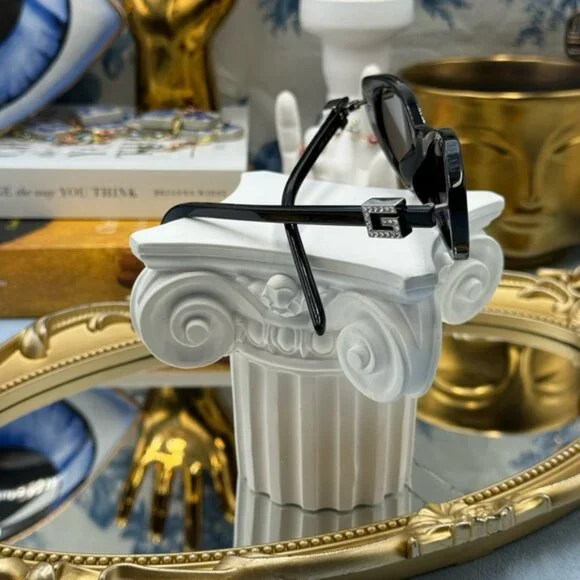 🆕 GUCCI 🧿 NWOT GG1680S Linea GG Logo Cateye Sunglasses, Black & Grey Lens - Picture 12 of 16